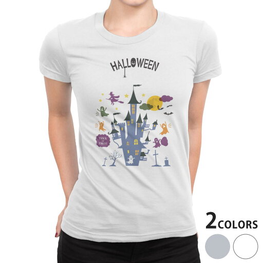 tシャツ レディース 半袖 白地 デザイン S M L XL Tシャツ ティーシャツ T shirt 026133 屋敷 かわいい Halloween tシャツ レディース 半袖 白地 デザイン S M L XL Tシャツ ティーシャツ T shirt 026133 屋敷 かわいい Halloween