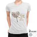 tシャツ レディース 半袖 白地 デザイン M L 白 ホワイト グレー Tシャツ ティーシャツ T shirt 031580 バレンタイン ハート 木