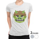 tシャツ レディース 半袖 白地 デザイン M L 白 ホワイト グレー Tシャツ ティーシャツ T shirt 031621 節分 鬼 緑