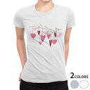 tシャツ レディース 半袖 白地 デザイン M L 白 ホワイト グレー Tシャツ ティーシャツ T shirt 031704 ハート 飾り