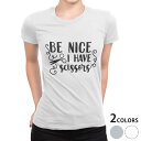 tシャツ レディース 半袖 白地 デザイン M L 白 ホワイト グレー Tシャツ ティーシャツ T shirt 031723 はさみ おしゃれ ヘアサロン