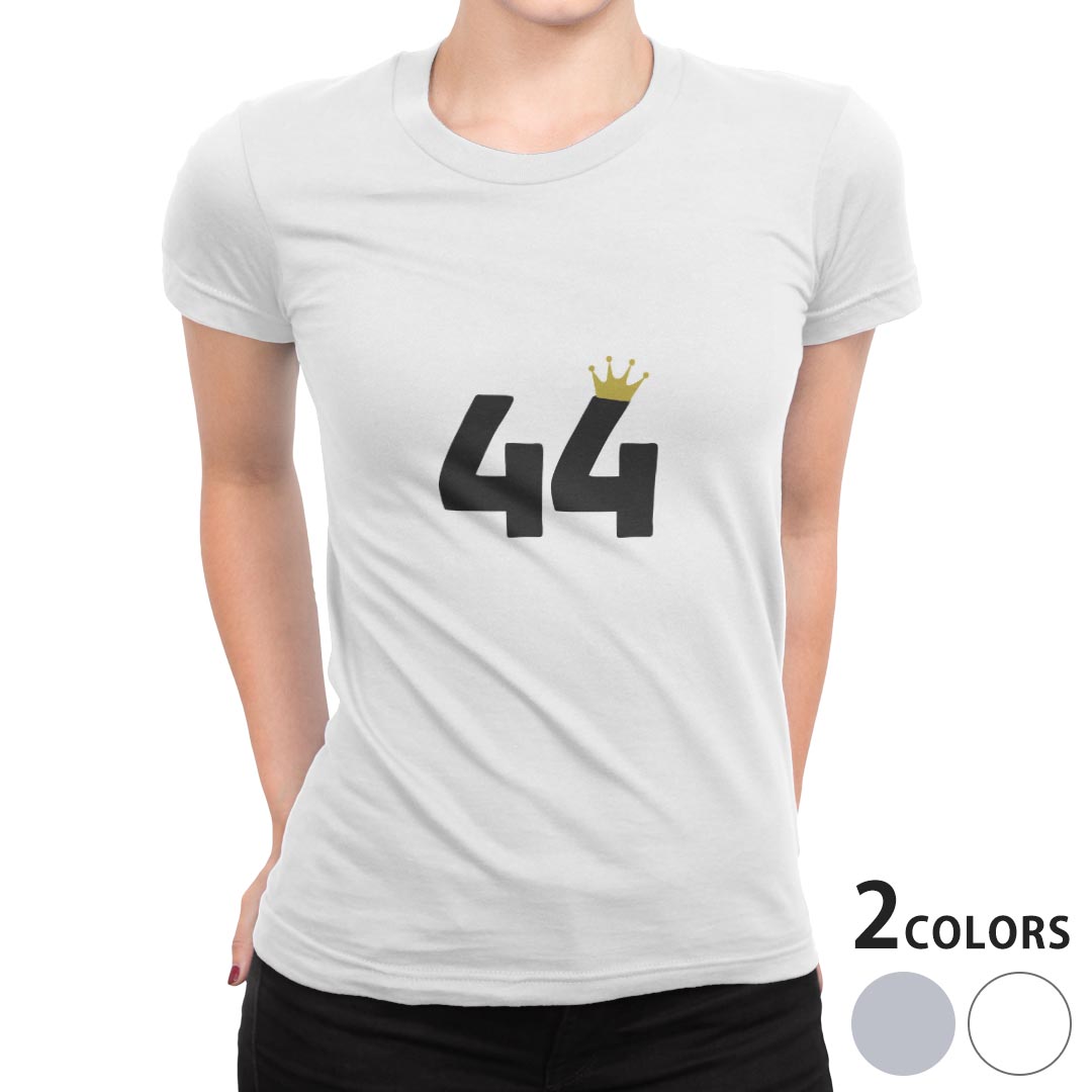tシャツ レディース 半袖 白地 デザイン S M L XL Tシャツ ティーシャツ T shirt 031975 数字 記念日 44
