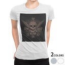 tシャツ レディース 半袖 白地 デザイン S M L XL Tシャツ ティーシャツ T shirt 032161 スカル パイレーツ