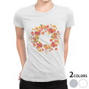 tシャツ レディース 半袖 白地 デザイン M L 白 ホワイト グレー Tシャツ ティーシャツ T shirt 032204 フラワー ブーケ