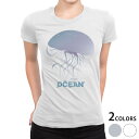 tシャツ レディース 半袖 白地 デザイン M L 白 ホワイト グレー Tシャツ ティーシャツ T shirt 032257 鯨