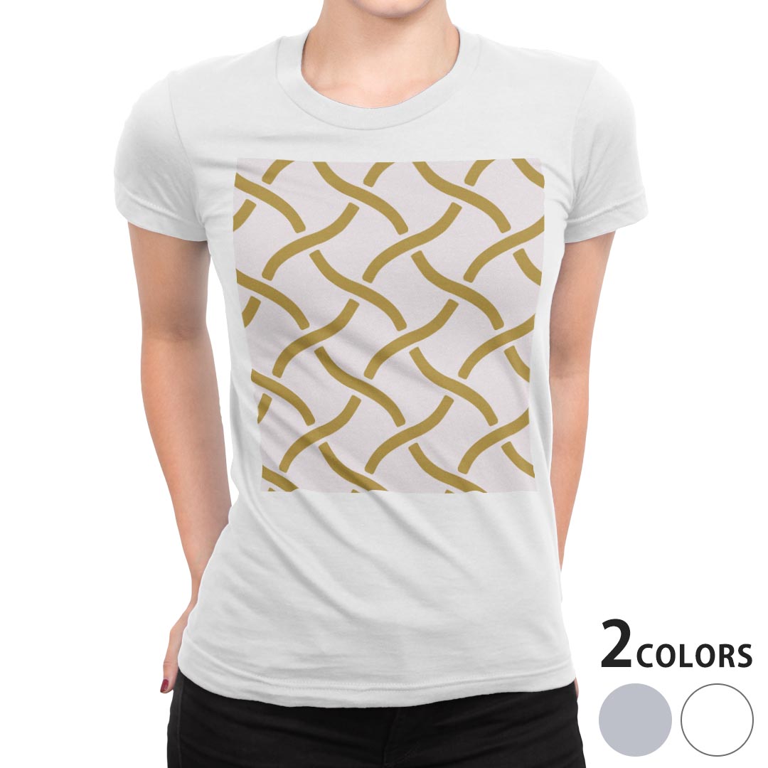 tシャツ レディース 半袖 白地 デザイン M L 白 ホワイト グレー Tシャツ ティーシャツ T shirt 004370 その他 模様　シンプル