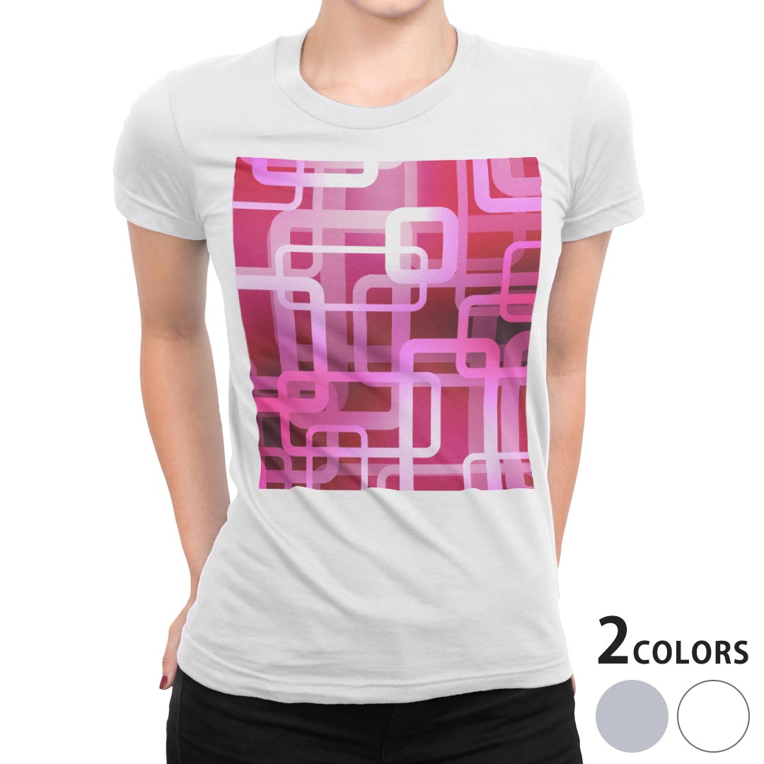 tシャツ レディース 半袖 白地 デザイン M L 白 ホワイト グレー Tシャツ ティーシャツ T shirt 004477 ラグジュアリー シンプル　ピンク