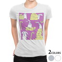 tシャツ レディース 半袖 白地 デザイン M L 白 ホワイト グレー Tシャツ ティーシャツ T shirt 004929 スポーツ うさぎ キャラクター プレゼント