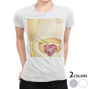 tシャツ レディース 半袖 白地 デザイン S M L XL Tシャツ ティーシャツ T shirt 005373 ラグジュアリー 指輪　イラスト　レッド