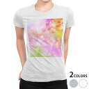 tシャツ レディース 半袖 白地 デザイン M L 白 ホワイト グレー Tシャツ ティーシャツ T shirt 005454 フラワー 紅葉 カラフル