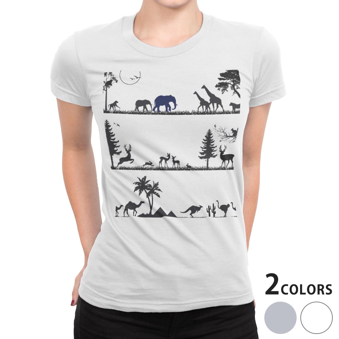 tシャツ レディース 半袖 白地 デザイン M L 白 ホワイト グレー Tシャツ ティーシ...
