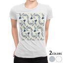 tシャツ レディース 半袖 白地 デザイン M L 白 ホワイト グレー Tシャツ ティーシャツ T shirt 050043(4)