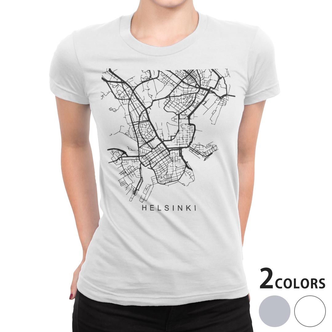 tシャツ レディース 半袖 白地 デザイン M L 白 ホワイト グレー Tシャツ ティーシャツ T shirt 050137