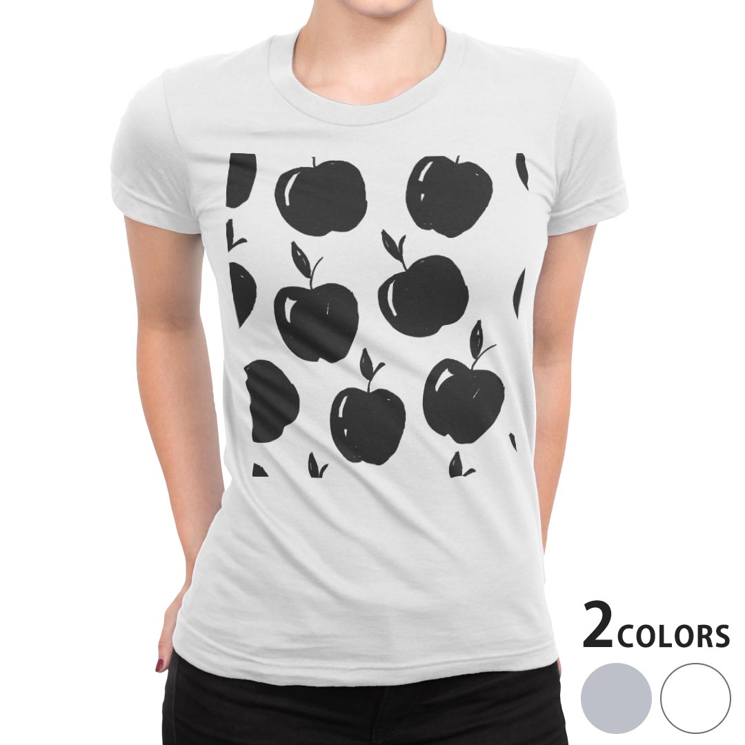 tシャツ レディース 半袖 白地 デザイン M L 白 ホワイト グレー Tシャツ ティーシャツ T shirt 050770