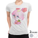 tシャツ レディース 半袖 白地 デザイン M L 白 ホワイト グレー Tシャツ ティーシャツ T shirt 006157 その他 うさぎ 兎 キャラクター