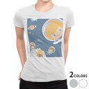 tシャツ レディース 半袖 白地 デザイン M L 白 ホワイト グレー Tシャツ ティーシャツ T shirt 006286 ラブリー キャラクター イラスト