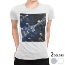 tシャツ レディース 半袖 白地 デザイン M L 白 ホワイト グレー Tシャツ ティーシャツ T shirt 006684 クール 蝶 植物(4)