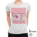 tシャツ レディース 半袖 白地 デザイン M L 白 ホワイト グレー Tシャツ ティーシャツ T shirt 006690 ラブリー うさぎ キャラクター