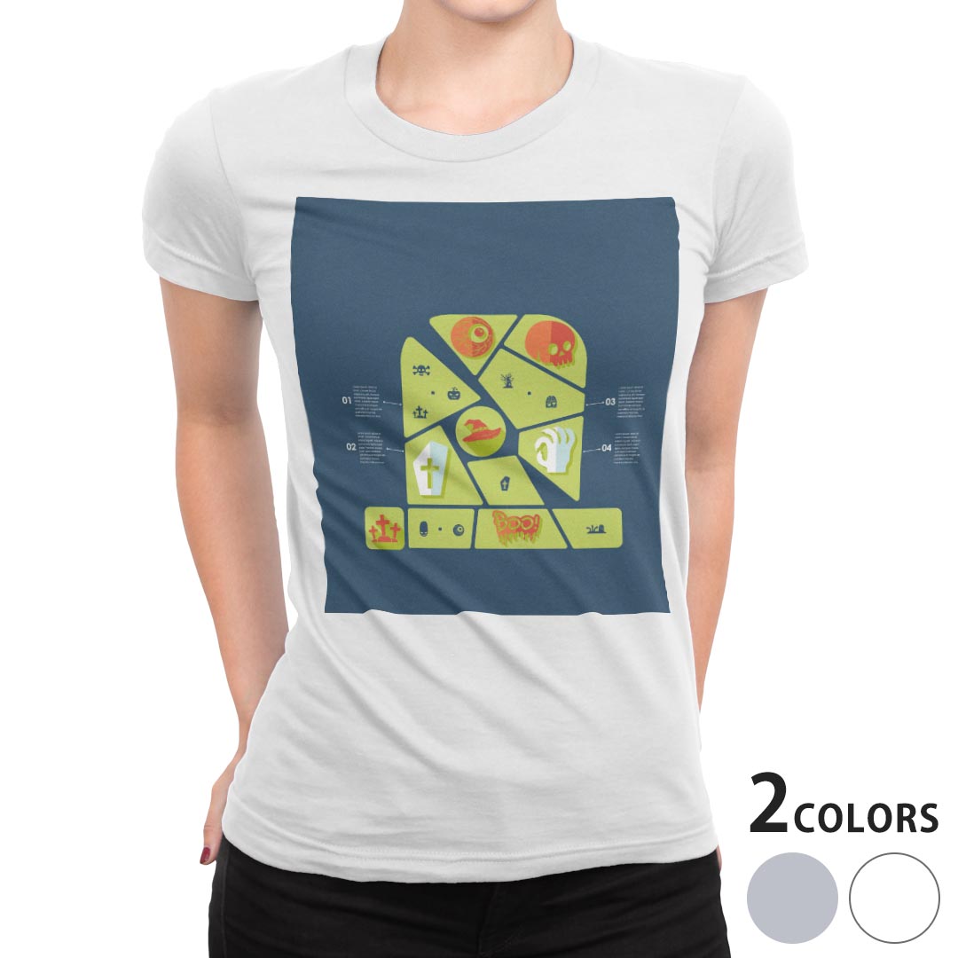 tシャツ レディース 半袖 ホワイト グレー 白　灰色 デザイン S M L XL Tシャツ ティーシャツ T shirt上記で使用したデザインTシャツはこちら▼女性用半袖Tシャツ　ホワイト・グレー全デザインはこちらから▼ ▼女性用半袖Tシャツ　ブラック全デザインはこちらから▼