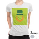 tシャツ レディース 半袖 白地 デザイン M L 白 ホワイト グレー Tシャツ ティーシャツ T shirt 007386 ユニーク 緑 グリーン 帽子 クローバー