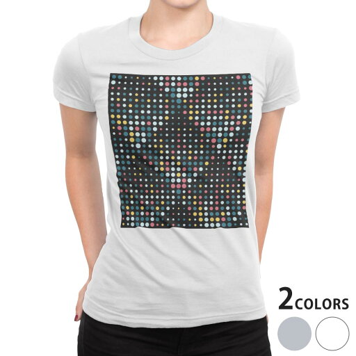 tシャツ レディース 半袖 白地 デザイン M L 白 ホワイト グレー Tシャツ ティーシャツ T shirt 007519 クール ドット カラフル 黒 ブラック tシャツ レディース 半袖 白地 デザイン M L 白 ホワイト グレー Tシャツ ティーシャツ T shirt 007519 クール ドット カラフル 黒 ブラック
