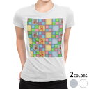 tシャツ レディース 半袖 白地 デザイン M L 白 ホワイト グレー Tシャツ ティーシャツ T shirt 007547 ユニーク チェック テディベア 模様