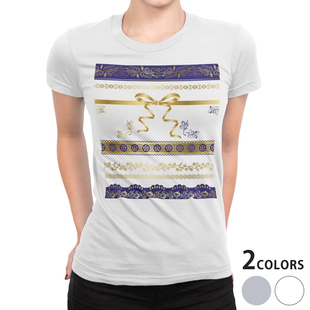 tシャツレディース半袖白地デザイン...