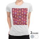 tシャツ レディース 半袖 白地 デザイン M L 白 ホワイト グレー Tシャツ ティーシャツ T shirt 007677 アニマル 赤 レッド 動物 模様 サンタ