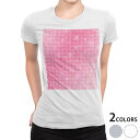 tシャツ レディース 半袖 白地 デザイン M L 白 ホワイト グレー Tシャツ ティーシャツ T shirt 008591 クール チェック・ボーダー 花 フラワー ピンク 桜