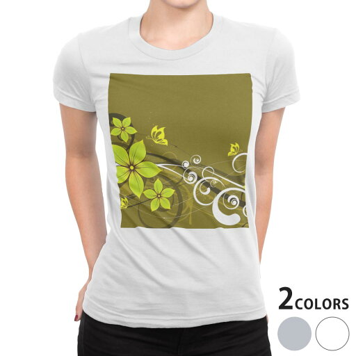 tシャツ レディース 半袖 白地 デザイン M L 白 ホワイト グレー Tシャツ ティーシャツ T shirt 008946 フラワー グリーン 花 フラワー 緑 tシャツ レディース 半袖 白地 デザイン M L 白 ホワイト グレー Tシャツ ティーシャツ T shirt 008946 フラワー グリーン 花 フラワー 緑