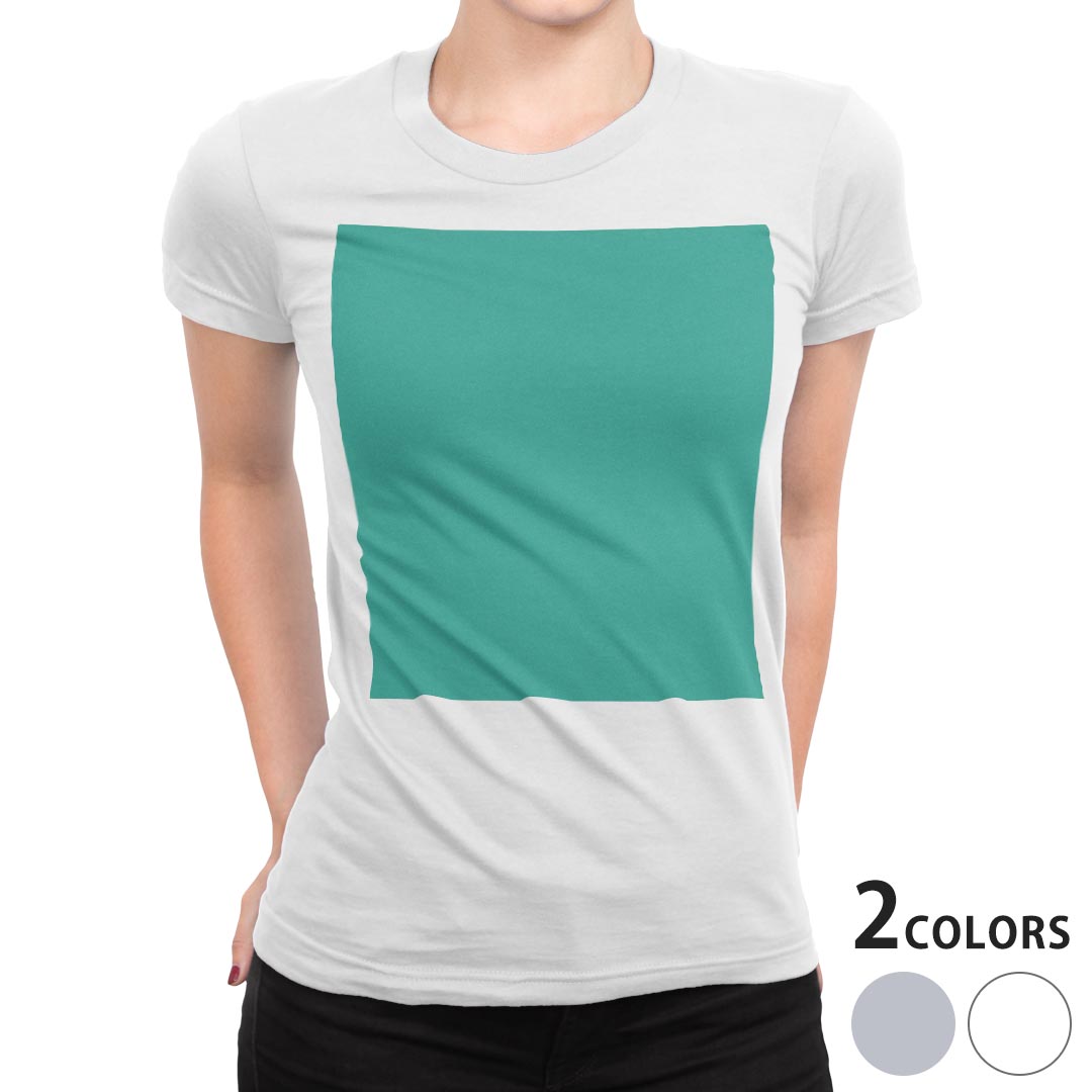 tシャツ レディース 半袖 白地 デザイン S M L XL Tシャツ ティーシャツ T shirt 009012 その他 シンプル　無地　緑