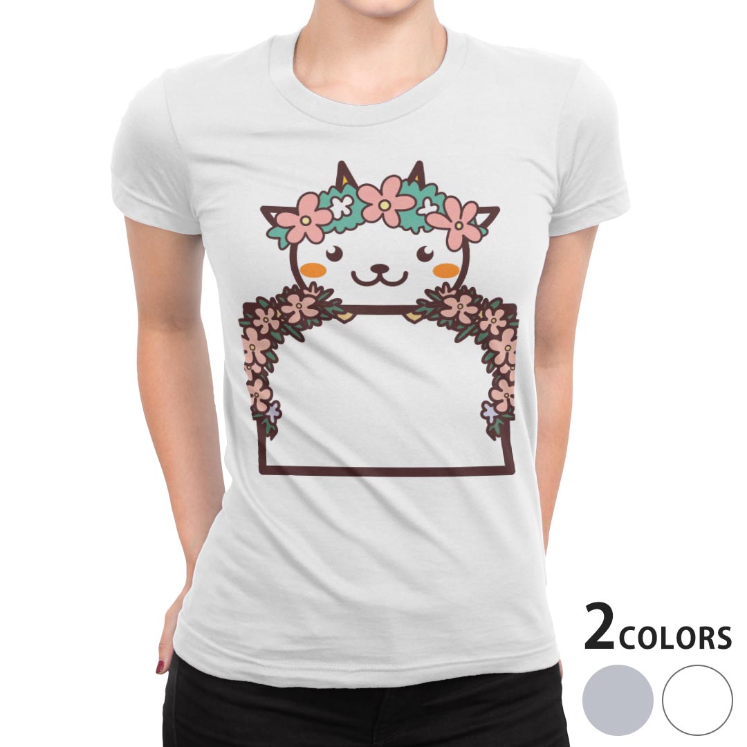 tシャツ レディース 半袖 白地 デザイン M L 白 ホワイト グレー Tシャツ ティーシ...