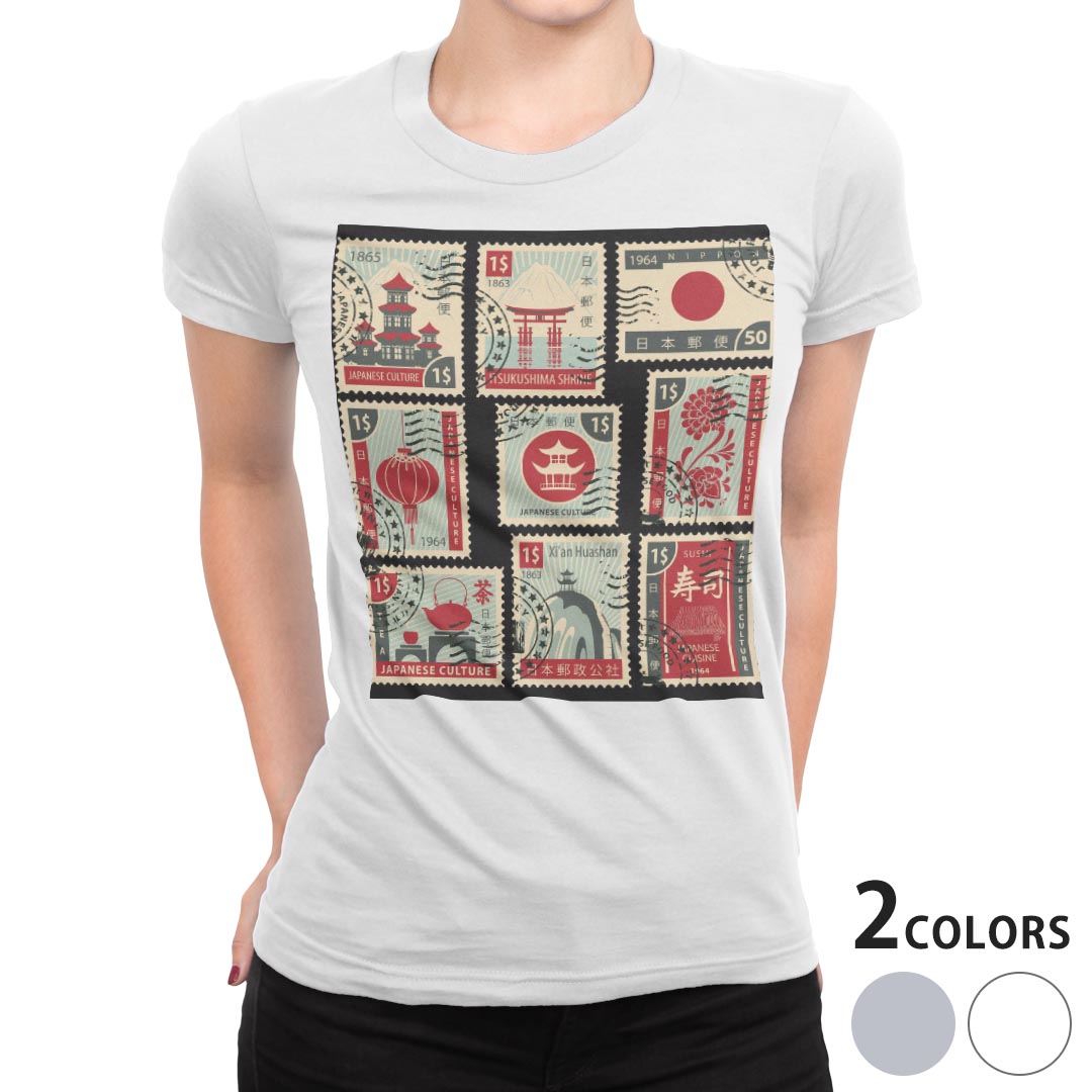 tシャツ レディース 半袖 白地 デザイン M L 白 ホワイト グレー Tシャツ ティーシャツ T shirt 010604..