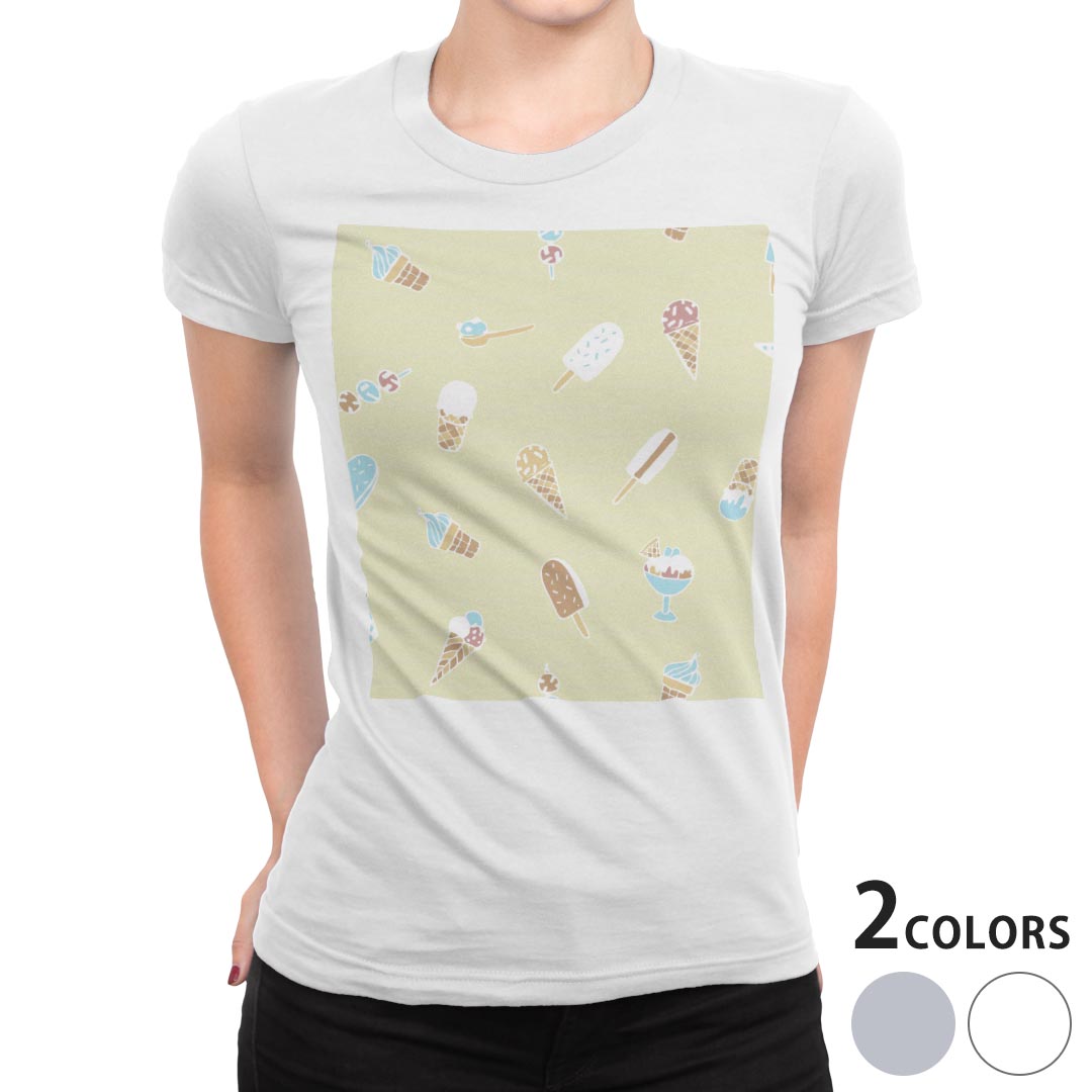 tシャツ レディース 半袖 白地 デザイン M L 白 ホワイト グレー Tシャツ ティーシ...