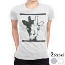 tシャツ レディース 半袖 白地 デザイン M L 白 ホワイト グレー Tシャツ ティーシャツ T shirt 010941 きりん 動物 キャラクター