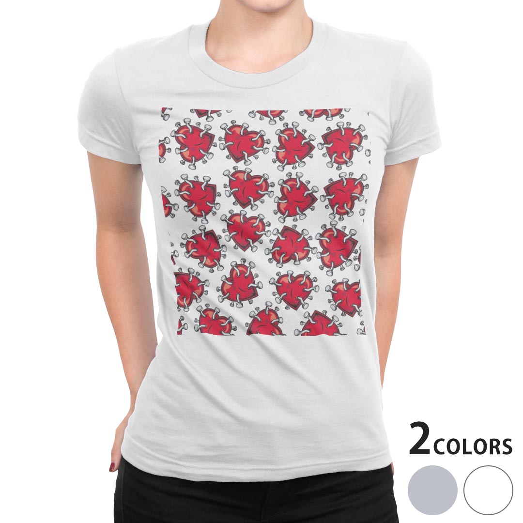 tシャツ レディース 半袖 白地 デザイン M L 白 ホワイト グレー Tシャツ ティーシャツ T shirt 011675..