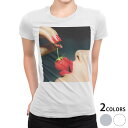 tシャツ レディース 半袖 白地 デザイン M L 白 ホワイト グレー Tシャツ ティーシャツ T shirt 011897 女性 苺
