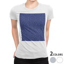 tシャツ レディース 半袖 白地 デザイン M L 白 ホワイト グレー Tシャツ ティーシャツ T shirt 012392 青 柄 ダマスク