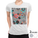 tシャツ レディース 半袖 白地 デザイン M L 白 ホワイト グレー Tシャツ ティーシャツ T shirt 012498 グレー 丸 柄(4)