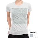 tシャツ レディース 半袖 白地 デザイン M L 白 ホワイト グレー Tシャツ ティーシャツ T shirt 012530 ダマスク 北欧 柄
