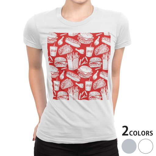 tシャツ レディース 半袖 白地 デザイン M L 白 ホワイト グレー Tシャツ ティーシャツ T shirt 012912 ハンバーガー ポテト 食べ物 tシャツ レディース 半袖 白地 デザイン M L 白 ホワイト グレー Tシャツ ティーシャツ T shirt 012912 ハンバーガー ポテト 食べ物