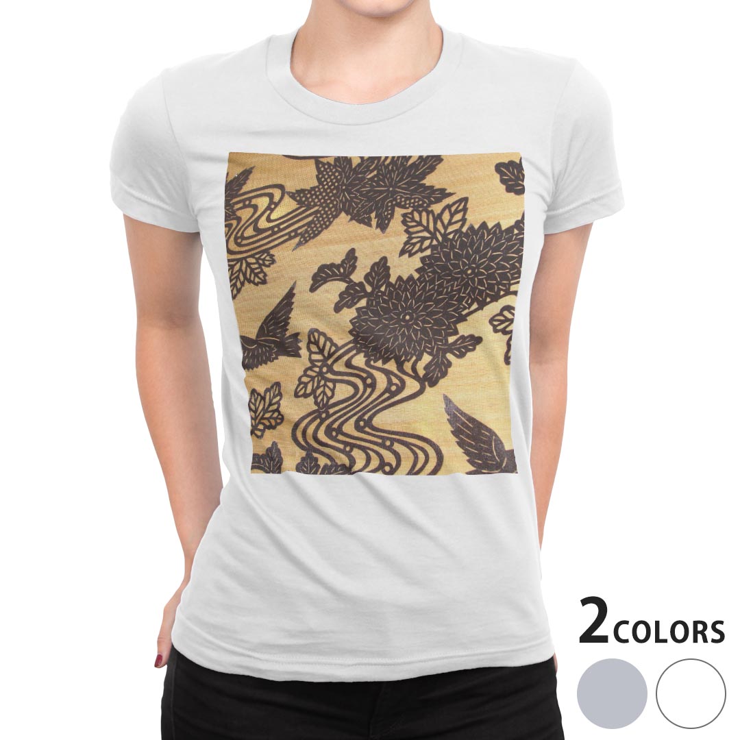 tシャツ レディース 半袖 白地 デザイン M L 白 ホワイト グレー Tシャツ ティーシ...