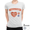 tシャツ レディース 半袖 白地 デザイン M L 白 ホワイト グレー Tシャツ ティーシャツ T shirt 012983 父の日 ハート めがね