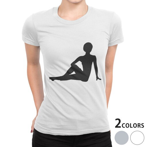 tシャツ レディース 半袖 白地 デザイン M L 白 ホワイト グレー Tシャツ ティーシャツ T shirt 013618 女性 ヨガ シルエット tシャツ レディース 半袖 白地 デザイン M L 白 ホワイト グレー Tシャツ ティーシャツ T shirt 013618 女性 ヨガ シルエット
