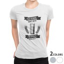 楽天kabeコレtシャツ レディース 半袖 白地 デザイン S M L XL Tシャツ ティーシャツ T shirt 013895 ビール　お酒　ロゴ