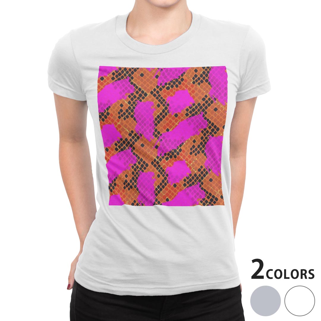 tシャツ レディース 半袖 白地 デザイン M L 白 ホワイト グレー Tシャツ ティーシャツ T shirt 013980 模様　ユニーク