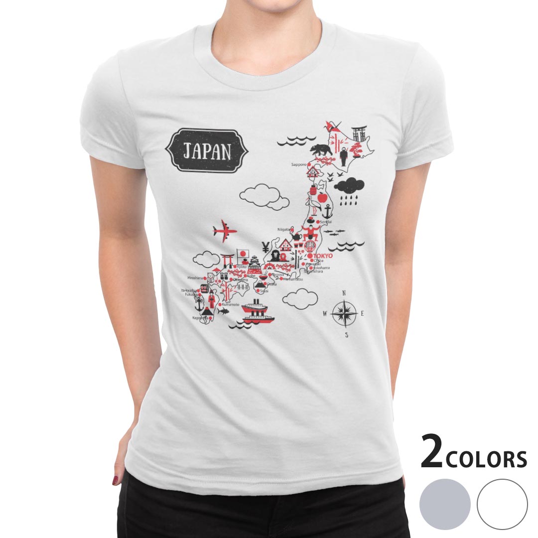 tシャツ レディース 半袖 白地 デザイン M L 白 ホワイト グレー Tシャツ ティーシャツ T shirt 014136..