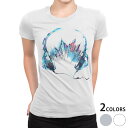 tシャツ レディース 半袖 白地 デザイン M L 白 ホワイト グレー Tシャツ ティーシャツ T shirt 014180 ヘッドホン 音楽 風景