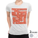 tシャツ レディース 半袖 白地 デザイン M L 白 ホワイト グレー Tシャツ ティーシャツ T shirt 014211 音楽 楽器 ミュージック(4)
