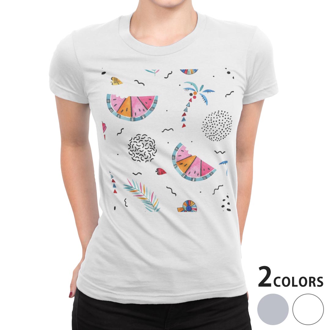 tシャツ レディース 半袖 ホワイト グレー 白　灰色 デザイン S M L XL Tシャツ ティーシャツ T shirt上記で使用したデザインTシャツはこちら▼女性用半袖Tシャツ　ホワイト・グレー全デザインはこちらから▼ ▼女性用半袖Tシャツ　ブラック全デザインはこちらから▼